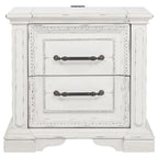 McKinney 2-drawer Nightstand with Dual USB Vintage White