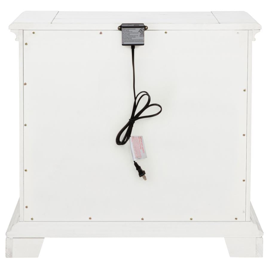 McKinney 2-drawer Nightstand with Dual USB Vintage White - Home & Sleep Outlet