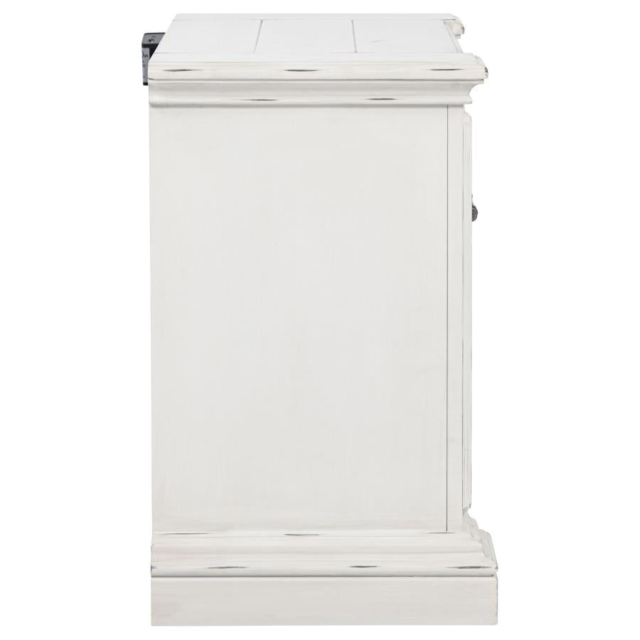 McKinney 2-drawer Nightstand with Dual USB Vintage White - Home & Sleep Outlet