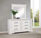 Home & Sleep Outlet - McKinney 6-drawer Bedroom Dresser with Mirror Vintage White