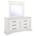 Home & Sleep Outlet - McKinney 6-drawer Bedroom Dresser with Mirror Vintage White