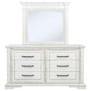 McKinney 6-drawer Bedroom Dresser with Mirror Vintage White - Home & Sleep Outlet