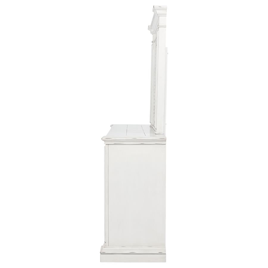 Home & Sleep Outlet - McKinney 6-drawer Bedroom Dresser with Mirror Vintage White