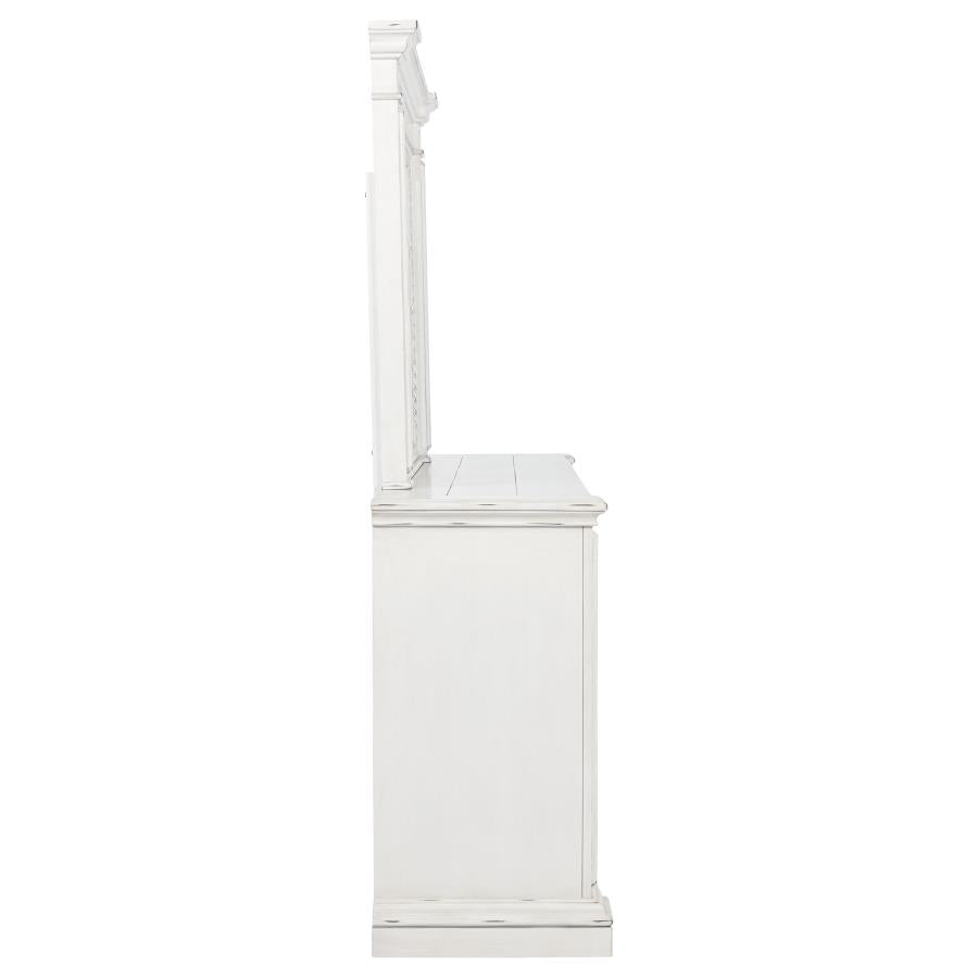 Home & Sleep Outlet - McKinney 6-drawer Bedroom Dresser with Mirror Vintage White