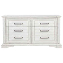 McKinney 6-drawer Bedroom Dresser Cabinet Vintage White - Home & Sleep Outlet