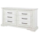 McKinney 6-drawer Bedroom Dresser Cabinet Vintage White - Home & Sleep Outlet