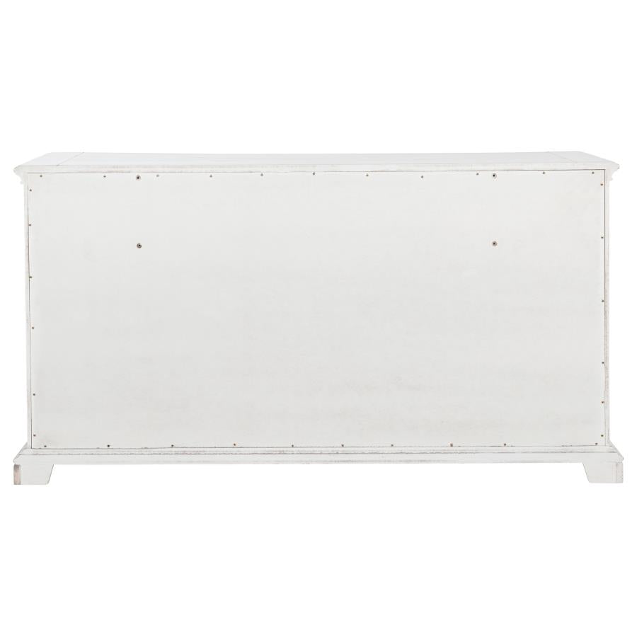 McKinney 6-drawer Bedroom Dresser Cabinet Vintage White - Home & Sleep Outlet