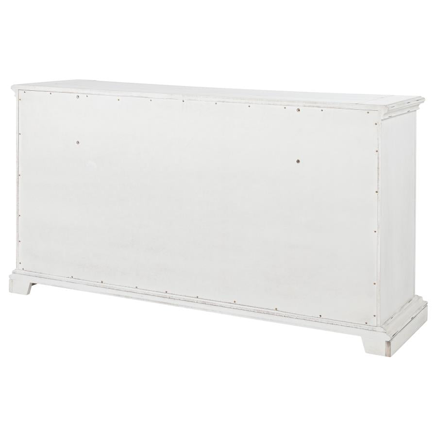 McKinney 6-drawer Bedroom Dresser Cabinet Vintage White - Home & Sleep Outlet