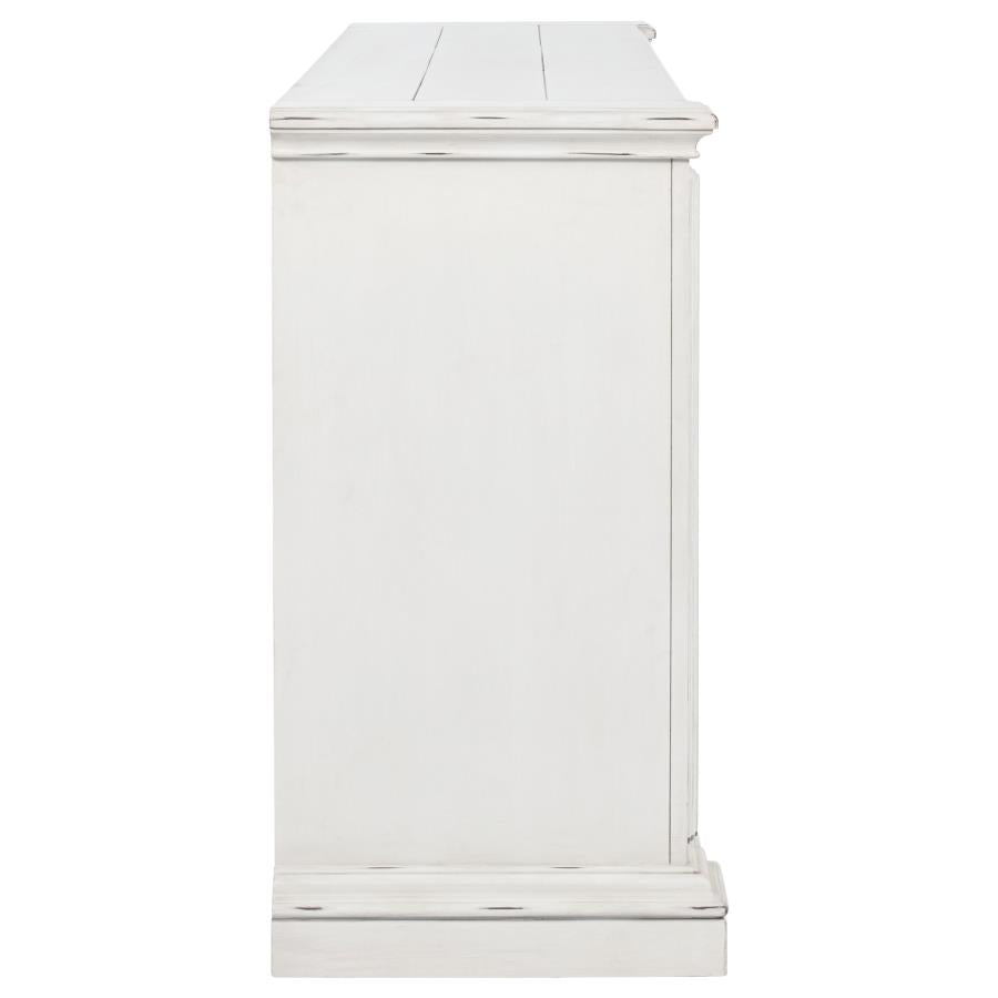 McKinney 6-drawer Bedroom Dresser Cabinet Vintage White - Home & Sleep Outlet