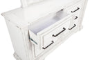 McKinney 6-drawer Bedroom Dresser Cabinet Vintage White - Home & Sleep Outlet