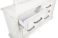 McKinney 6-drawer Bedroom Dresser Cabinet Vintage White - Home & Sleep Outlet