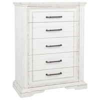 McKinney 5-drawer Bedroom Chest of Drawers Vintage White - Home & Sleep Outlet