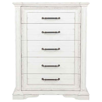 McKinney 5-drawer Bedroom Chest of Drawers Vintage White - Home & Sleep Outlet