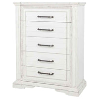 McKinney 5-drawer Bedroom Chest of Drawers Vintage White - Home & Sleep Outlet