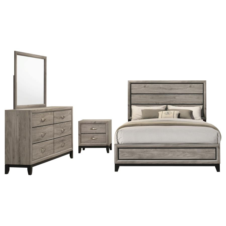 Home & Sleep Outlet - Watson Four-piece Full Bedroom Set Light Taupe