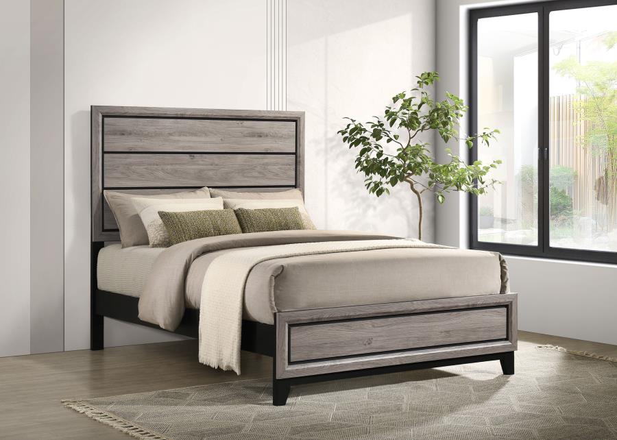 Home & Sleep Outlet - Watson Wood Full Panel Bed Light Taupe