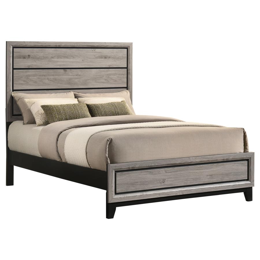 Home & Sleep Outlet - Watson Wood Full Panel Bed Light Taupe