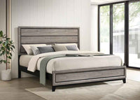 Valen Wood Eastern King Panel Bed Light Taupe - Home & Sleep Outlet