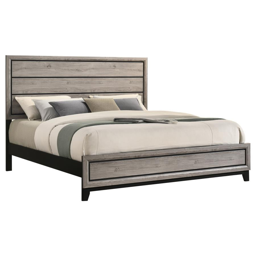 Home & Sleep Outlet - Watson Wood Eastern King Panel Bed Light Taupe