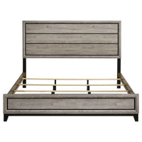 Valen Wood Eastern King Panel Bed Light Taupe - Home & Sleep Outlet