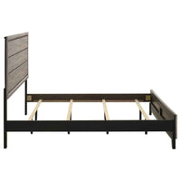 Valen Wood Eastern King Panel Bed Light Taupe - Home & Sleep Outlet