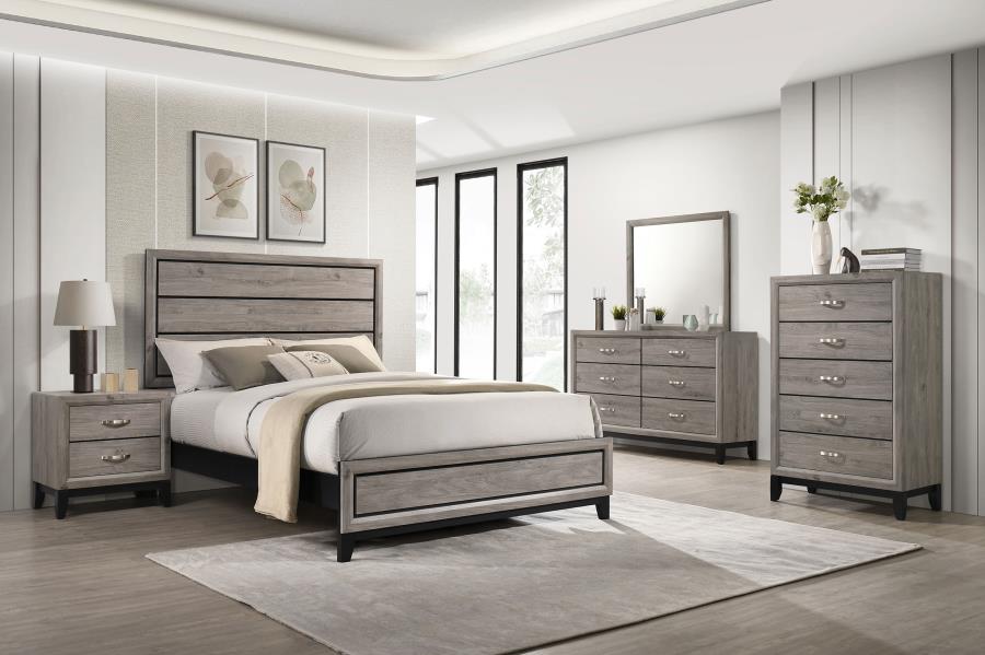 Home & Sleep Outlet - Watson Wood Eastern King Panel Bed Light Taupe