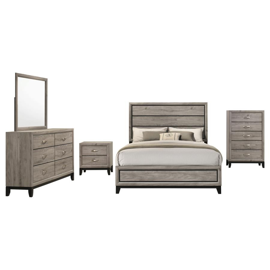Home & Sleep Outlet - Watson Five-piece California King Bedroom Set Light Taupe