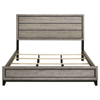 Valen Wood California King Panel Bed Light Taupe - Home & Sleep Outlet