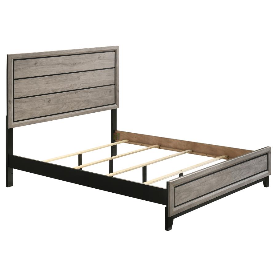 Home & Sleep Outlet - Watson Wood Queen Panel Bed Light Taupe