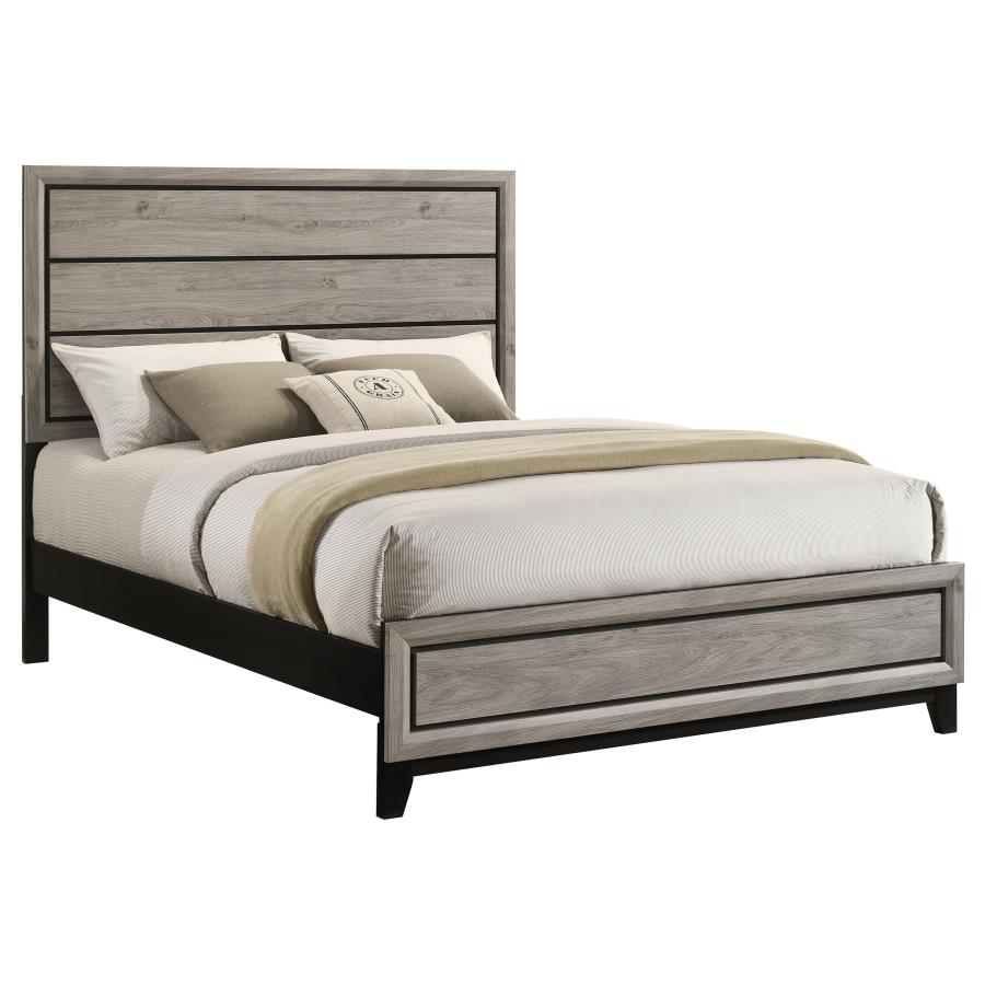 Home & Sleep Outlet - Watson Wood Queen Panel Bed Light Taupe