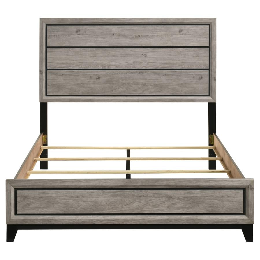 Home & Sleep Outlet - Watson Wood Queen Panel Bed Light Taupe