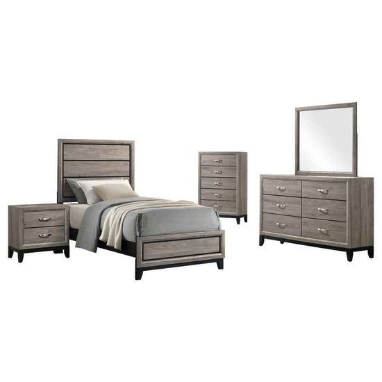 Valen Five-piece Twin Bedroom Set Light Taupe