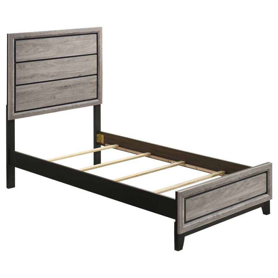 Home & Sleep Outlet - Watson Five-piece Twin Bedroom Set Light Taupe
