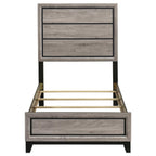 Home & Sleep Outlet - Watson Wood Twin Panel Bed Light Taupe