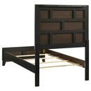 Valen Wood Twin Panel Bed Light Taupe