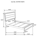 Valen Wood Twin Panel Bed Light Taupe