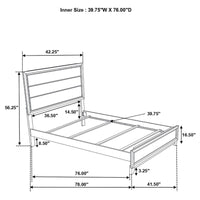 Valen Wood Twin Panel Bed Light Taupe