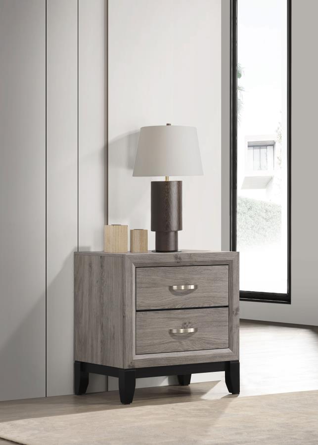 Home & Sleep Outlet - Watson 2-drawer Nightstand Bedside Table Light Taupe