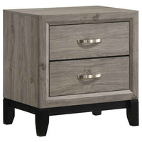 Valen 2-drawer Nightstand Bedside Table Light Taupe