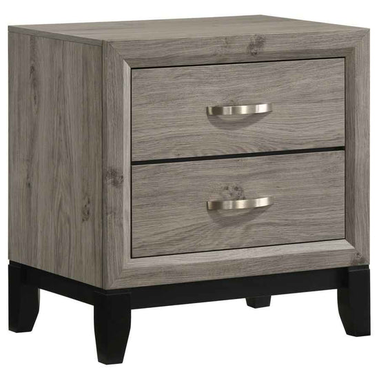 Valen 2-drawer Nightstand Bedside Table Light Taupe