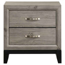 Valen 2-drawer Nightstand Bedside Table Light Taupe