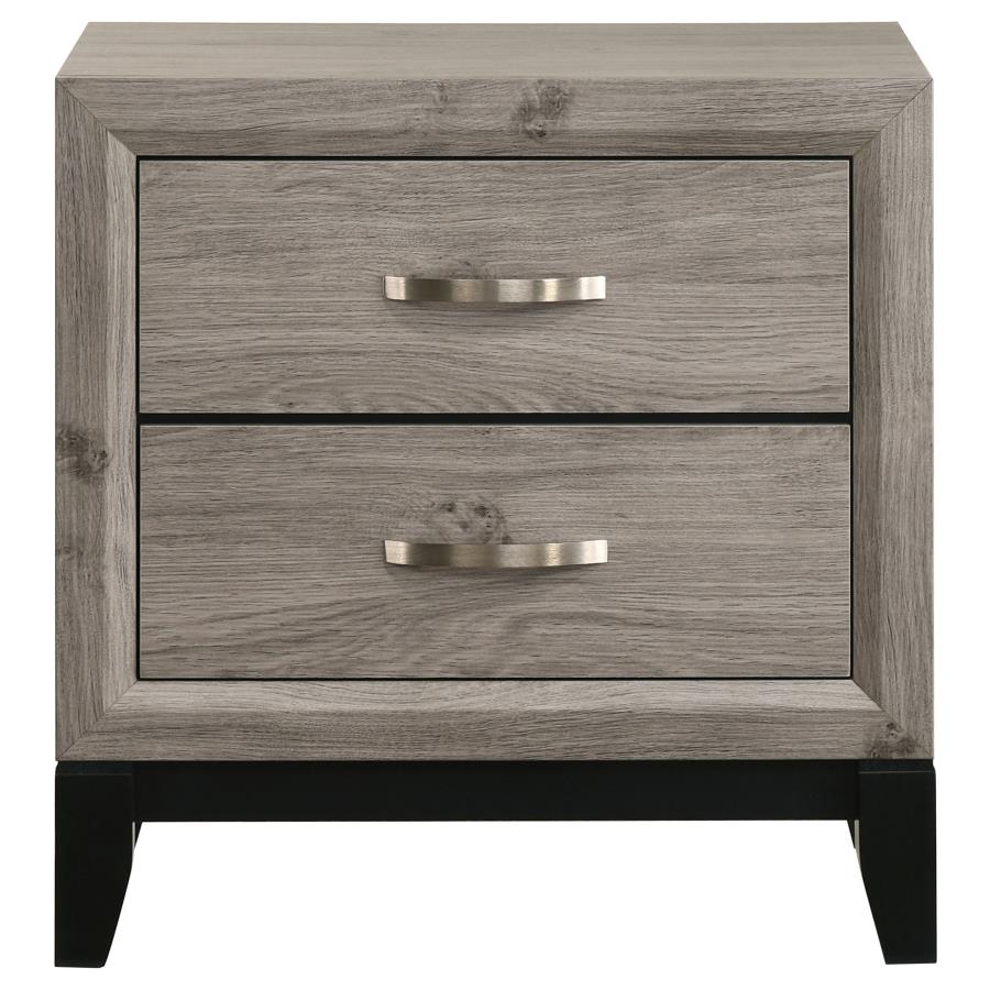 Home & Sleep Outlet - Watson 2-drawer Nightstand Bedside Table Light Taupe