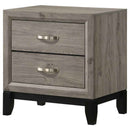 Valen 2-drawer Nightstand Bedside Table Light Taupe