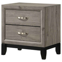 Valen 2-drawer Nightstand Bedside Table Light Taupe
