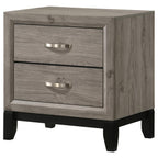 Home & Sleep Outlet - Watson 2-drawer Nightstand Bedside Table Light Taupe