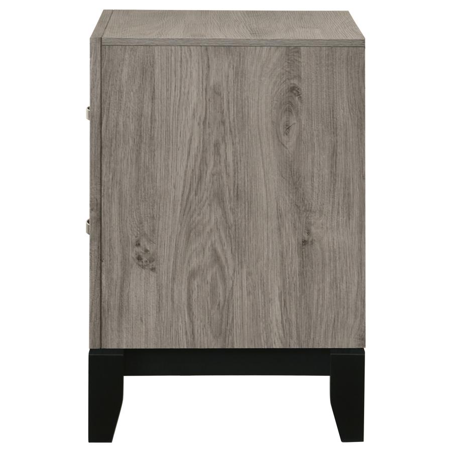 Home & Sleep Outlet - Watson 2-drawer Nightstand Bedside Table Light Taupe