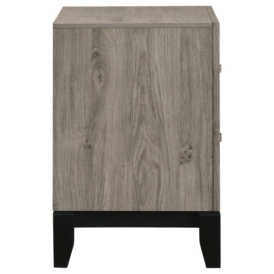 Home & Sleep Outlet - Watson 2-drawer Nightstand Bedside Table Light Taupe