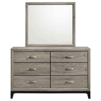 Valen 6-drawer Bedroom Dresser and Mirror Light Taupe