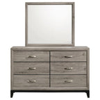 Home & Sleep Outlet - Watson 6-drawer Bedroom Dresser and Mirror Light Taupe