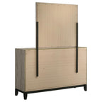 Home & Sleep Outlet - Watson 6-drawer Bedroom Dresser and Mirror Light Taupe